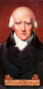 Warren Hastings, aus einer Serie von Zigarettenkarten, 1935 von Unbekannt
