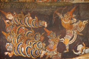 Wat Bo, Siem Reap. Wandmalerei des Ramayana