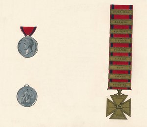Waterloo- und Militärdienstmedaille 1793-1814, 19. Jahrhundert von Unbekannt
