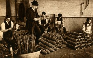 Körbe für Artilleriegranaten flechten, Nottingham, Erster Weltkrieg, 1914-1918