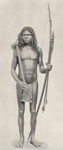 Wedda mit Bogen, Pfeilen und Beil, 1926 von Unbekannt