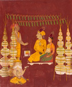 Hochzeitszeremonie mit Brahma als Teilnehmer von Unbekannt