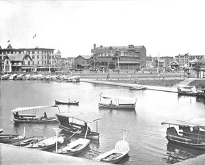 Wesley Lake, Asbury Park, New Jersey, USA, um 1900