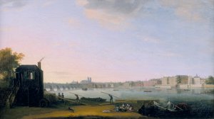 Westminster Bridge und Whitehall von Lambeth, ca. 1775 von Unbekannt