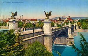 Wettsteinbrücke, Basel, Schweiz, ca. 1936 von Unbekannt
