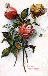Wo ist unser Vater, französische Postkarte, ca. 1900