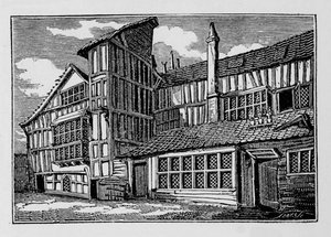 Whittingtons Haus in Swithins Passage, Moor Lane, City of London, 1823 1906