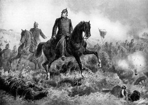 Wilhelm I. in der Schlacht von Sadowa, 3. Juli 1866, ca. 1920 von Unbekannt