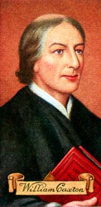 William Caxton, aus einer Serie von Zigarettenkarten, 1935 von Unbekannt