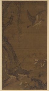 Weide, Gänse und Eisvogel, Ming-Dynastie