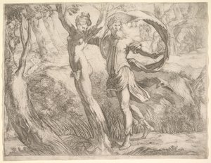 Wilton-Album, Folio 10a: Priapus und Lotis von Unbekannt