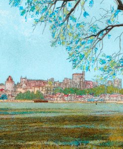 Schloss Windsor von der Themse, um 1902