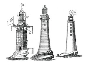 Winstanley, Smeaton und Rudyerd Leuchttürme, 1833
