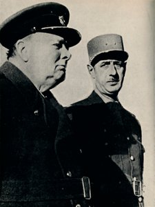 Winston Churchill und General De Gaulle, Juni 1940, 1945 von Unbekannt