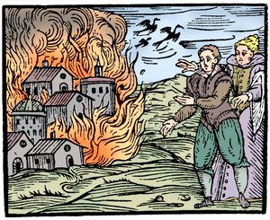 Hexen zerstören ein Haus durch Feuer - Schwaben von Unbekannt