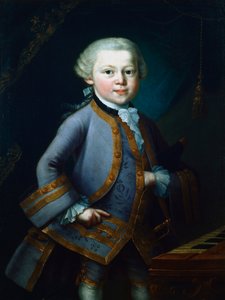 Wolfgang Amadeus Mozart, österreichischer Komponist, 1761
