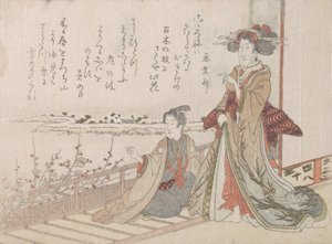 Frau und Jugend auf einer Veranda, 1806