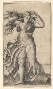 Frau, die sich die Haare zieht, ca. 1515