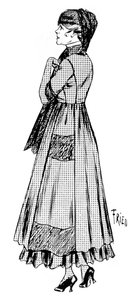 Frauenumhang mit Kreppsaum und Seidenschleier, 1915 von Unbekannt