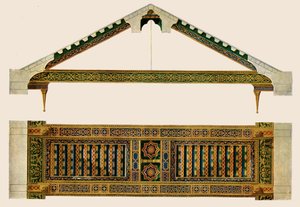 Holzdecke im Kirchenschiff der Kathedrale von Monreale, Palermo, Sizilien, Italien, 1928 von Unbekannt