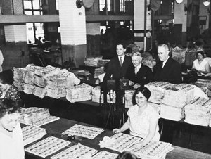 Arbeiter beim Geldmachen, Washington, D.C., ca. 1929 von Unbekannt
