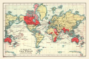 Weltkarte des Britischen Empire, 1902 von Unbekannt