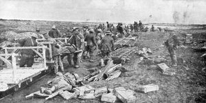 Verwundeten-Evakuierungspunkt, Vimy, Frankreich, Erster Weltkrieg, April 1917