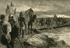 Xerxes überquert den Hellespont, 1890 von Unbekannt
