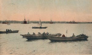 Yokohama Hafen, Japan, um 1918