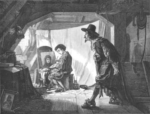 Der junge Rubens überrascht von seinem Meister, Van Oort, 1875 von Unbekannt