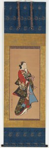 Yujo stehend, Edo-Periode, 1615-1868