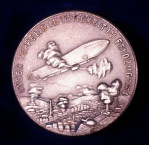 Zeppelin-Luftschiff im Einsatz während des Ersten Weltkriegs, 1914