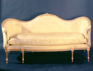 Adam Stil Sofa, ca. 1780 (vergoldetes Holz) von Unbekannt Unbekannt
