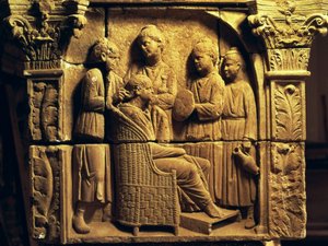 Basrelief eines Friseurs, römisch, um 2. Jahrhundert von Unbekannt Unbekannt