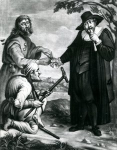 Blinder Kläger, Lahmer Beklagter teilen, Die freundlichen Gesetze unparteiische Fürsorge, Eine Muschel für ihn, eine Muschel für dich, Die Mitte ist die Anwaltsgebühr, ca. 1700-40 von Unbekannt Unbekannt