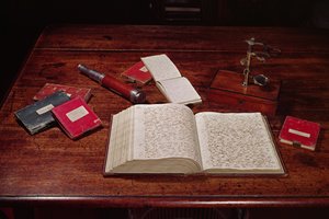 Bücher auf Charles Darwins Schreibtisch von Unbekannt Unbekannt