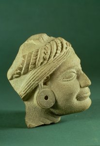Polierter Sandstein-Turban-Kopf, Sarnath, 3. Jahrhundert v. Chr.