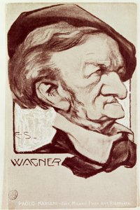 Karikatur von Richard Wagner, veröffentlicht von Edit. Milano Prop Art Reservata von Unbekannt Unbekannt