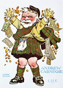 Karikatur von Andrew Carnegie aus dem Life Magazine von Unbekannt Unbekannt