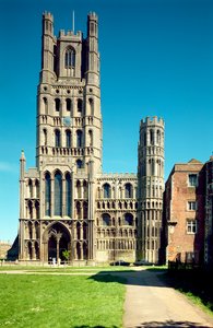 Ely Kathedrale, Westfassade, Ely, Cambridgeshire, UK von Unbekannt Unbekannt