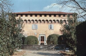 Fassade von Michelozzo di Bartolommeo der Villa Medicea di Careggi, Florenz, Toskana, Italien von Unbekannt Unbekannt