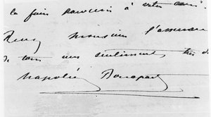 Handschrift und Unterschrift von Napoleon Bonaparte (1769-1821)