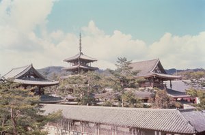Horyu-ji Tempel, Präfektur Nara, Japan (erbaut 607 n. Chr.) von Unbekannt Unbekannt