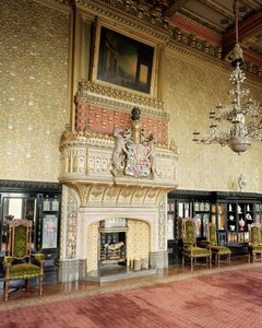 Innenraum des Venezianischen Zeichensaals, Carlton Towers, Yorkshire