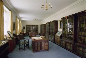 Innenansicht der Pepys Library, Magdalene College, Cambridge
