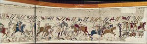 König Harold wird getötet und die Engländer fliehen, Teppich von Bayeux von Unbekannt Unbekannt
