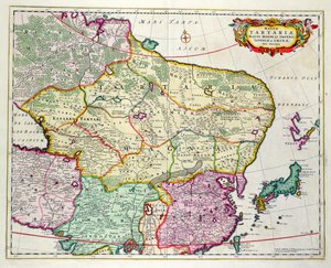 Karte der Mongolei mit Japan und China, ca. 1680 von Frederick de Wit