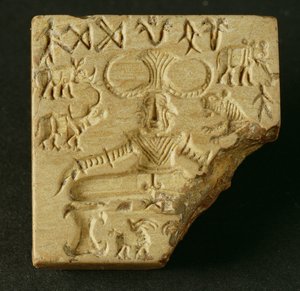 Steatit Pasupati-Siegel, Mohenjodaro, 2300-1750 v. Chr.