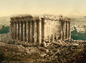 Tempel des Jupiter, Außenansicht, Baalbek, Heiliges Land (d.h. Ba