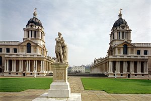 Das Alte Royal Naval College, erbaut von Sir Christopher Wren (1632-1723), Greenwich, London, UK von Unbekannt Unbekannt
